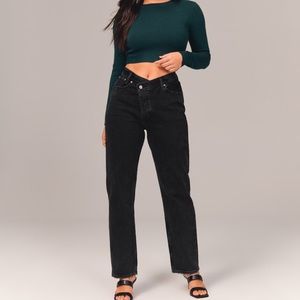 Abercrombie hi rise dad jeans